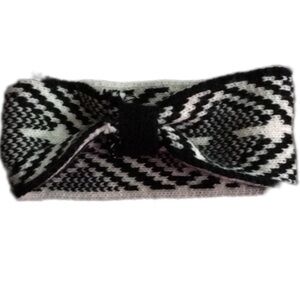 Black and White Knit Headband